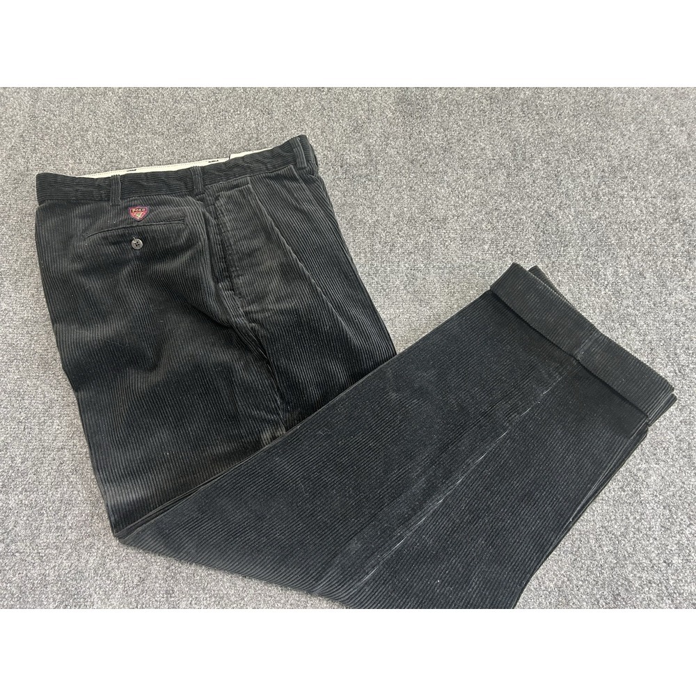 Ralph Lauren POLO GOLF Corduroy Pants Mens 36 x 29 Navy Blue (hem is 3")